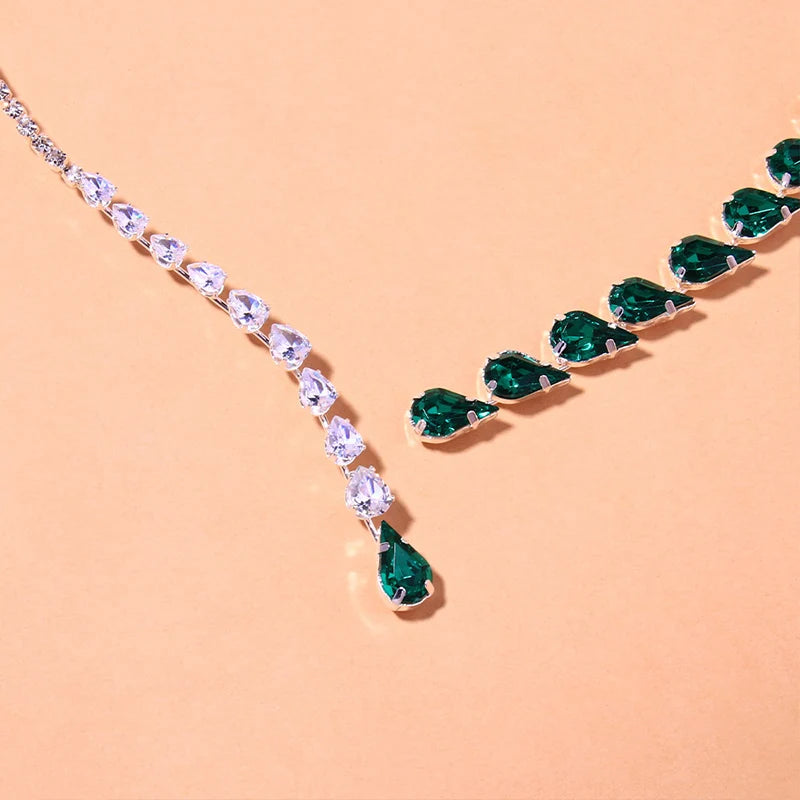 Luna Set... A design that touches imagination, and emerald stones whisper your telegram to everyone who sees you.